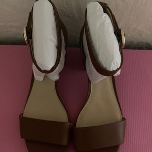 MICHAEL KORS Lena flex mid leather heel sandals